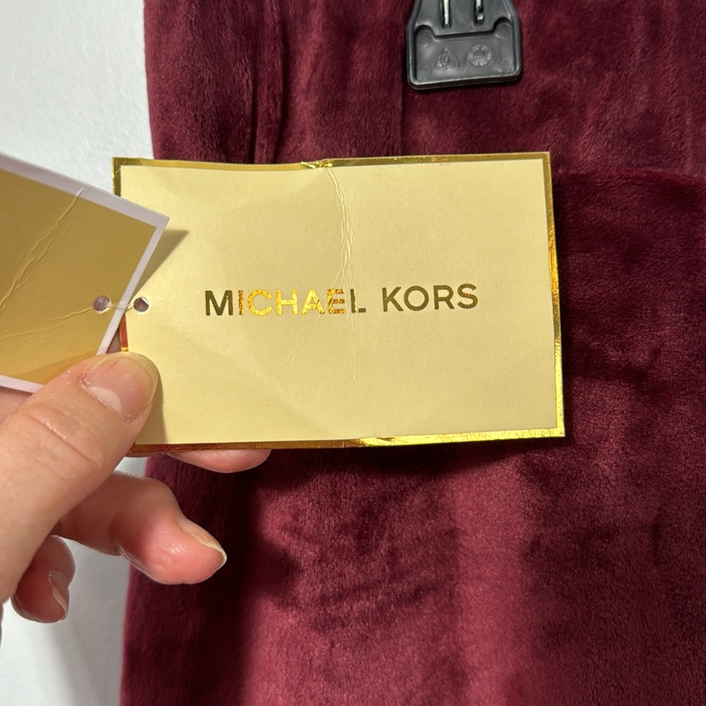 NWT Michael KORS Dark Ruby Track Pants in‎ XL - Picture 10 of 12